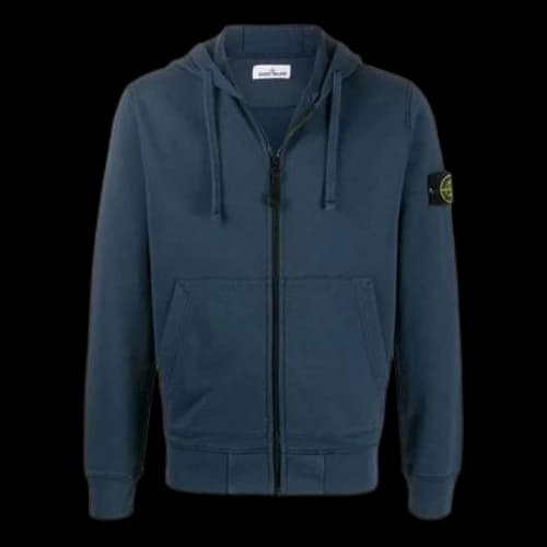 STONE ISLAND Garment Dyed Zip Hoody Jacket 'Dark Blue'