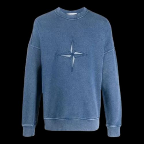 STONE ISLAND Logo Embroidered Washed Pullover