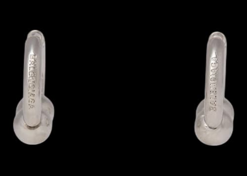 Balenciaga Skate Earrings Silver