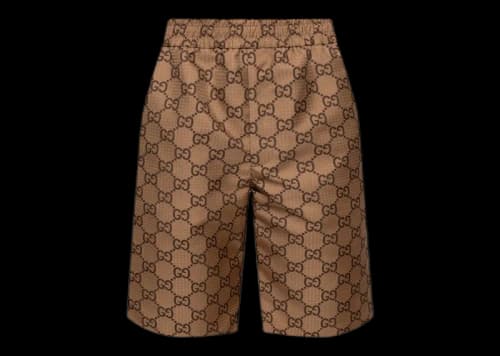 Gucci GG Allover Ripstop Shorts Beige