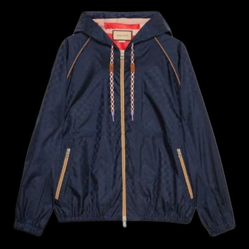 Gucci Technical GG Hooded Jacket 'Blue'