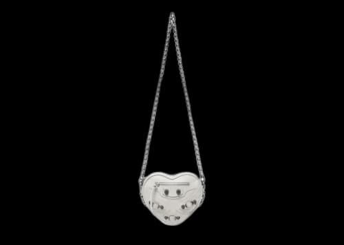 Balenciaga Le Cagole Heart Mini Bag In Optic White