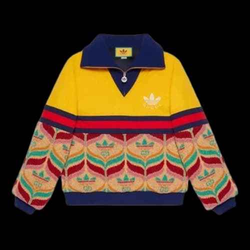 Gucci x adidas Half-Zip Jacket 'Camel Yellow'