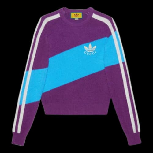 Gucci x adidas Wool Sweater 'Purple Light Blue'