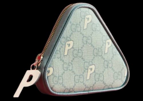 Palace x Gucci Triferg Supreme GG-P Coin Purse Pale Blue