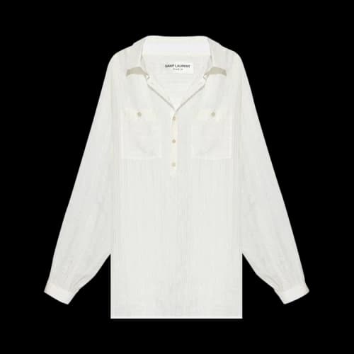 Saint Laurent Tunic Shirt 'Craie'