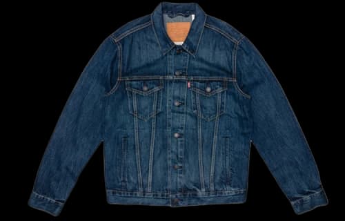 Levis Loose Casual Denim Jacket Dark Blue