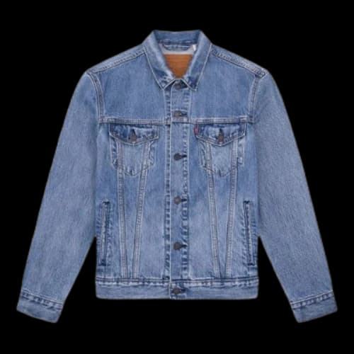LEVI'S Levis Double Horse Logo Embroidered Denim Jacket For Men Navy