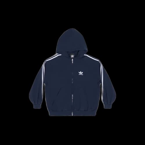 Balenciaga x adidas Zip-Up Hoodie Small Fit Navy Blue