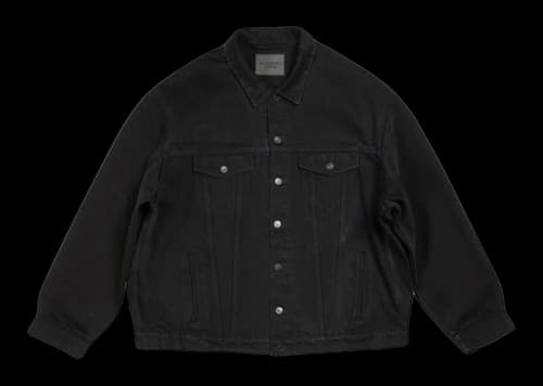 Balenciaga Japanese Selvedge Heavy Denim Oversized Jacket Black