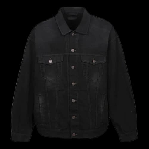 Balenciaga Gaffer Taped Political Campaign Denim Jacket 'Black'