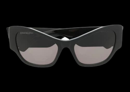 Balenciaga Eyewear cat-eye Logo Sunglasses Black/White (725213T0039)