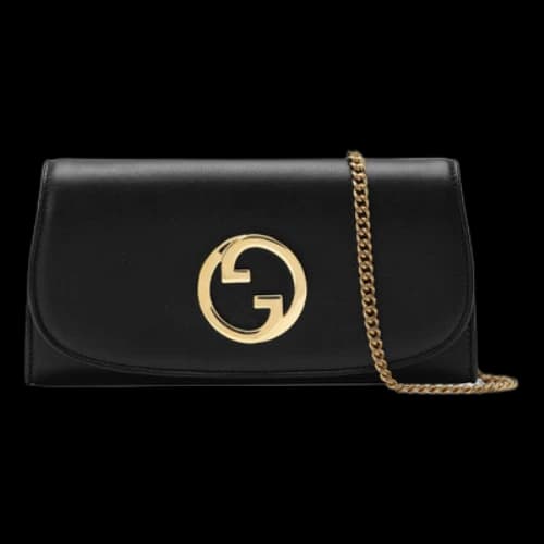 Gucci Blondie Continental Chain Wallet 'Black' (Women's)
