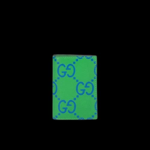 Gucci 'GG' Shoulder Card Holder Green