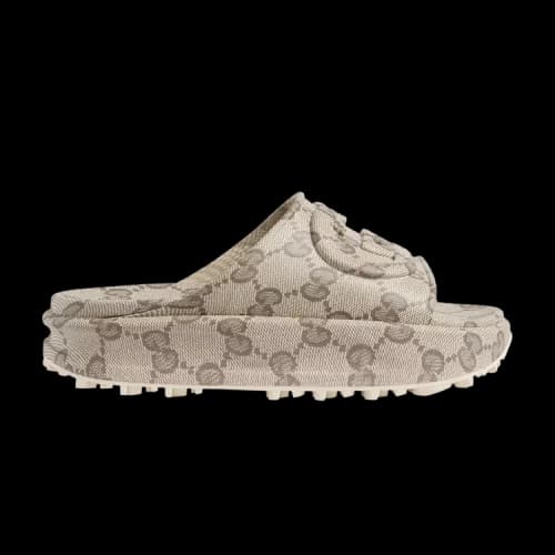 Gucci GG Slide Sandal 'Interlocking G - Beige Ebony'