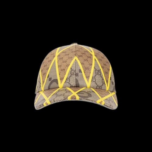 Gucci Patchwork Baseball Hat 'Beige/Ebony/Yellow'