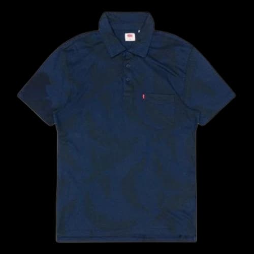 LEVI'S Levis Lapel Pure Cotton Short Sleeve Dark Blue Polo Shirt