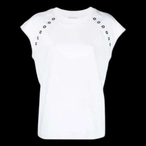 Alexander McQueen Eyelet T-shirt 'Optical White' (Women's)