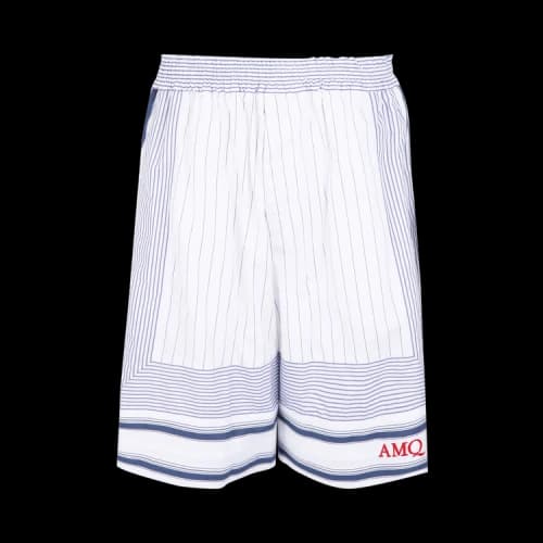 Alexander McQueen Stirped Bermuda Shorts White Blue