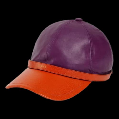 Gucci Leather Baseball Hat
