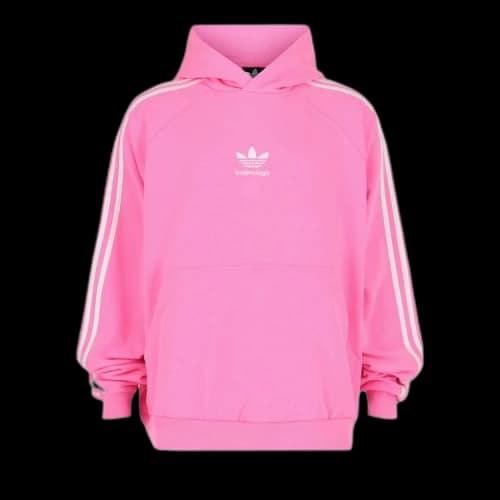 Balenciaga Adidas Large Fit Hoodie Neon Pink/White
