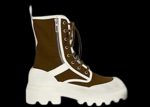 Bottega Veneta Lace-Up Boots Green White