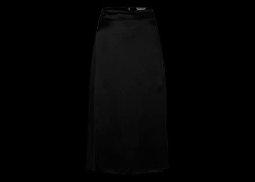 Bottega Veneta Fluid Satin Washed Skirt Black