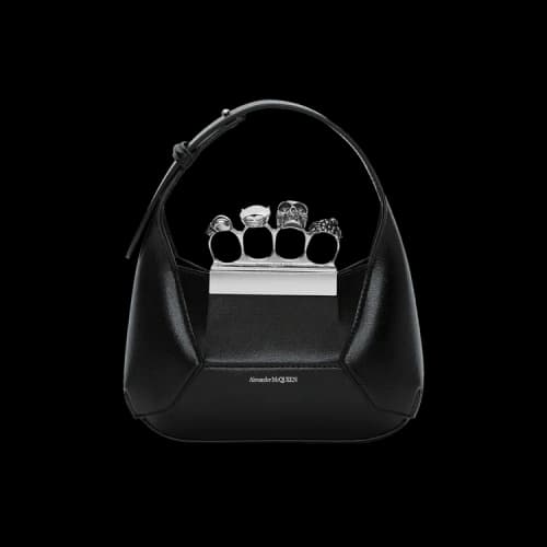 Alexander McQueen The Jewelled Hobo Mini Bag 'Black'