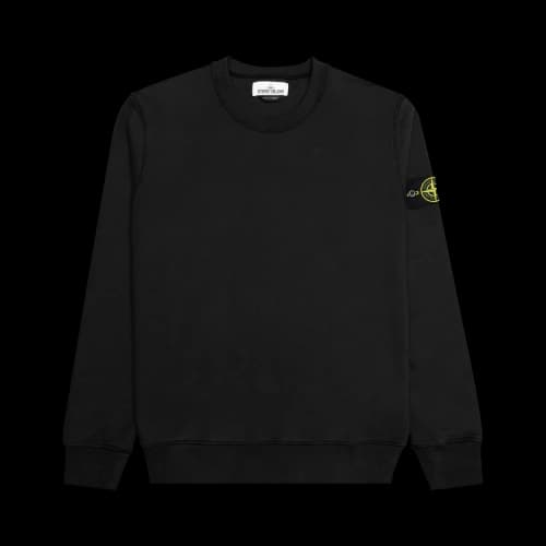 STONE ISLAND Sleeve Cotton Round Neck Black