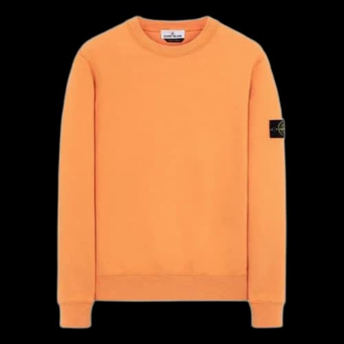 STONE ISLAND Cotton Round Neck Orange