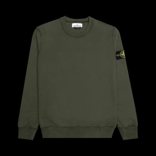 STONE ISLAND Garment Dyed Crew Sweatshirt 'Dark Green'