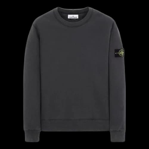 STONE ISLAND Cotton Round Neck Gray