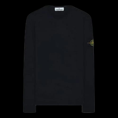 STONE ISLAND Garment Dyed Crew Lightweight Sweatshirt 'Black'