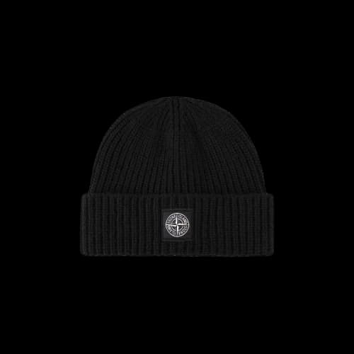 Stone Island Patch Logo Beanie 'Black'