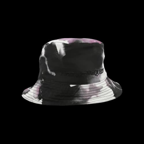 Alexander McQueen Watercolor Reversible Bucket Hat 'Black Multi'