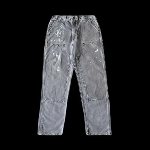 Vintage Carhartt Paint Splattered Double Knee Cargos 'Grey'