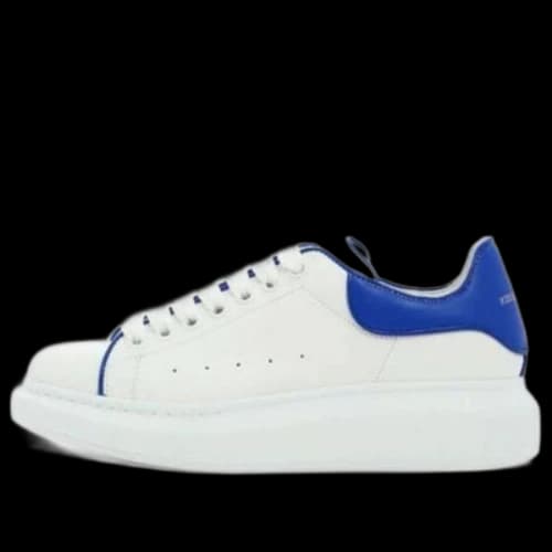 Alexander McQueen IOversized Leather Sneakers 'White Blue' (Women's)