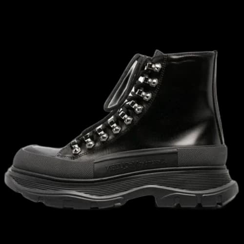 Alexander McQueen Tread Slick Boots 'Black Silver' (Women's)