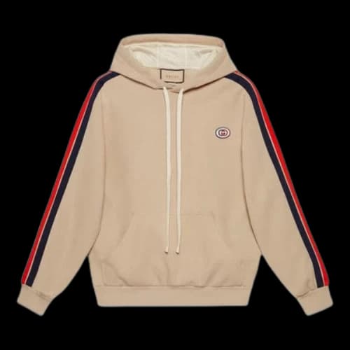 Gucci Jersey Hooded Sweatshirt 'Beige'