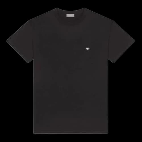 DIOR White Bee Embroidered Short Sleeve Unisex Black