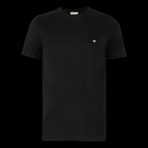 DIOR Cotton Bee Embroidered Short Sleeve For Men Black