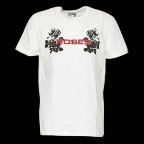 DIOR Homme Rose Printing Short Sleeve Unisex White