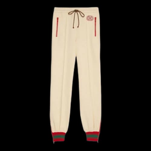 Gucci Polyester Blend Jogging Pants 'Ivory' (Women's)