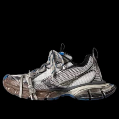 Balenciaga 3XL Sneakers 'Worn Out Grey White and Blue Mesh and Polyurethane' (Women's)