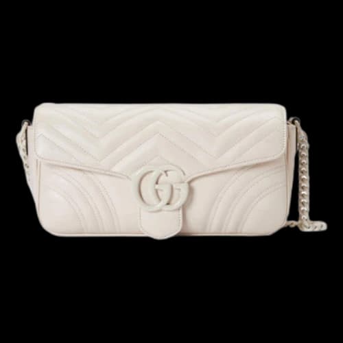 Gucci GG Marmont Matelasse Shoulder Bag 'White' (Women's)