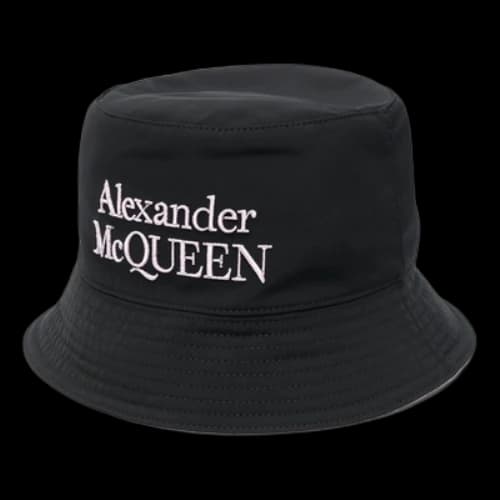 Alexander McQueen Logo Embroidery Bucket Hat 'Black'