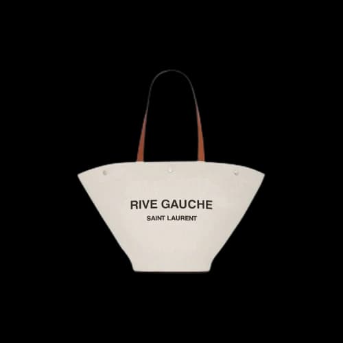 Saint Laurent Rive Gauche Tote Bag 'Greggio/Nero/Brick'
