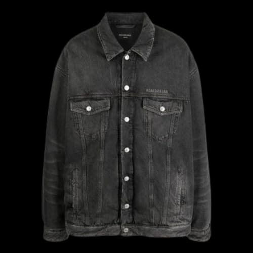 Balenciaga Mirror Padded Denim Jacket 'Dark Grey'