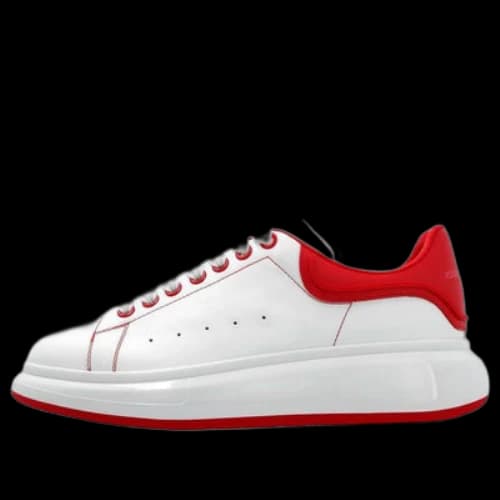 Alexander McQueen Oversized Shoes 'White Red Outline'