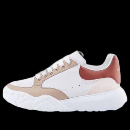 Alexander McQueen Court Trainers 'White Tan Red'